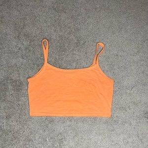 Orange cropped tank top